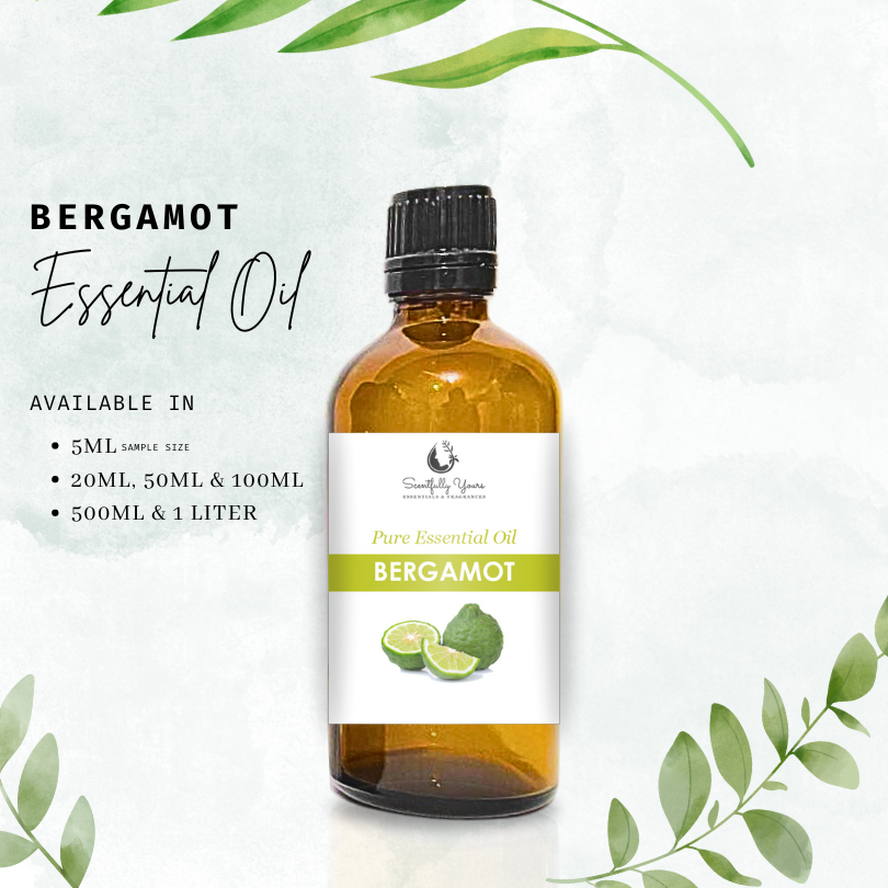 BERGAMOT Natural Pure Essential Oil (5ml - 100ml)