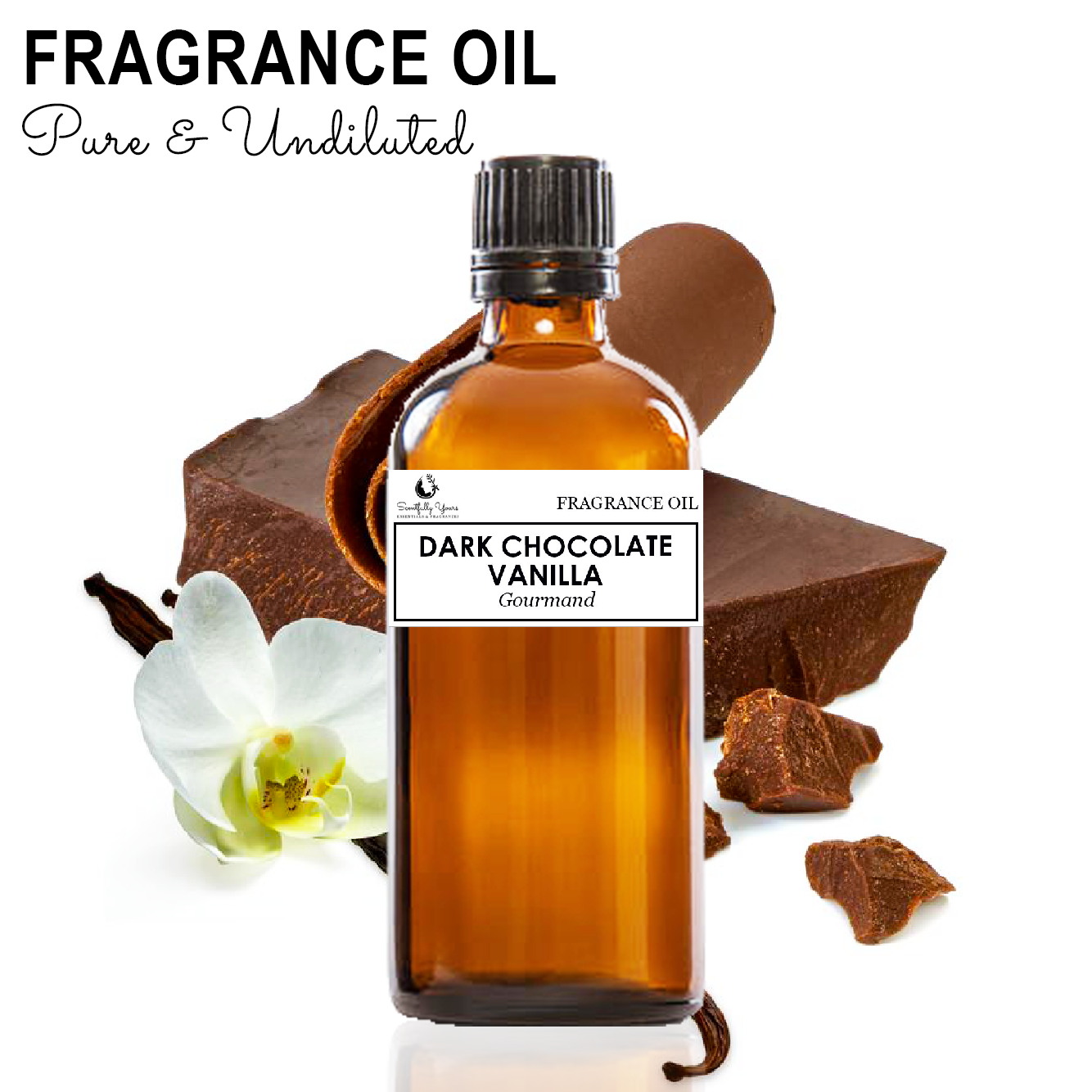 DARK CHOCOLATE VANILLA - Gourmand Fragrance Oil (5ml - 100ml)