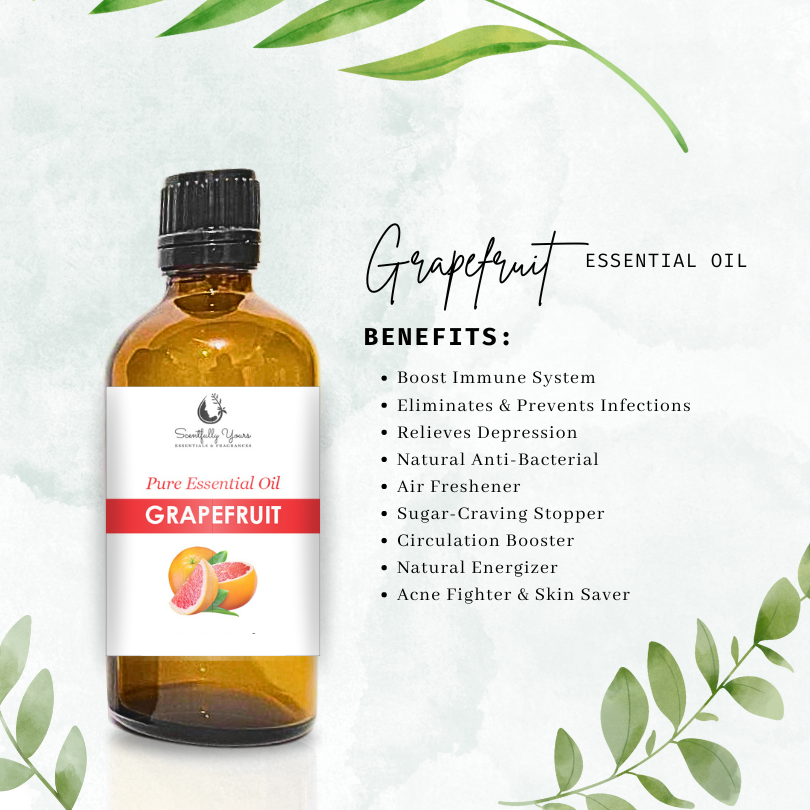 GRAPEFRUIT Natural Pure Essential Oil (5ml - 100ml)