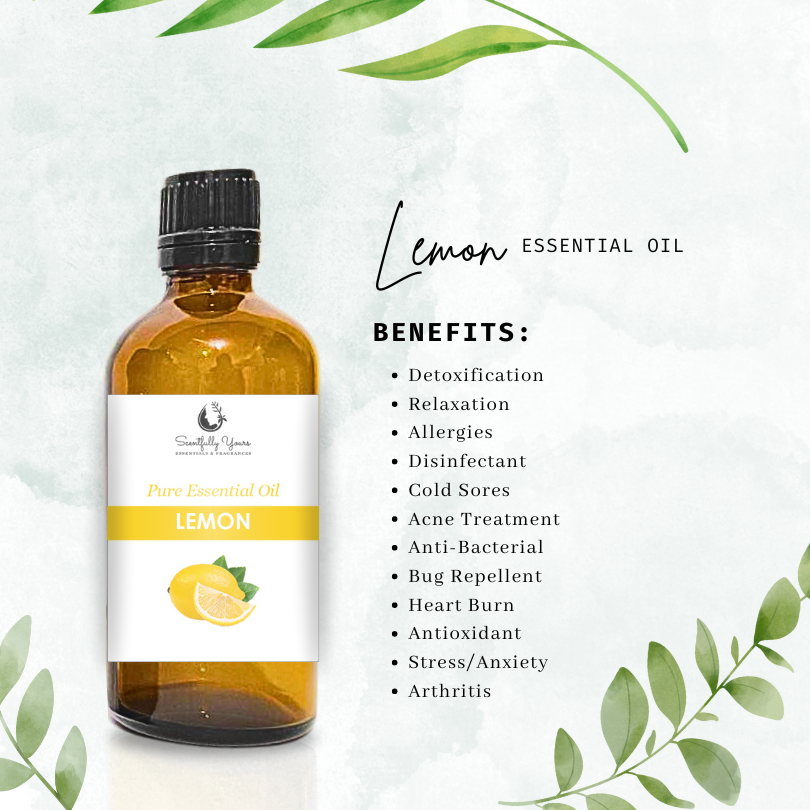 LEMON Natural Pure Essential Oil (5ml - 100ml)