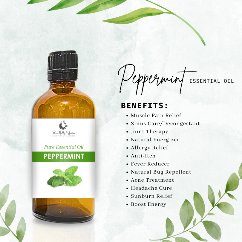 PEPPERMINT Natural Pure Essential Oil (5ml - 100ml)