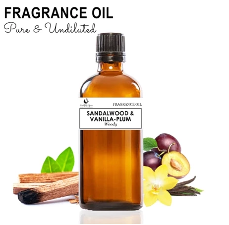 SANDALWOOD & VANILLA PLUM - Woody Fragrance Oil (5ml - 100ml)